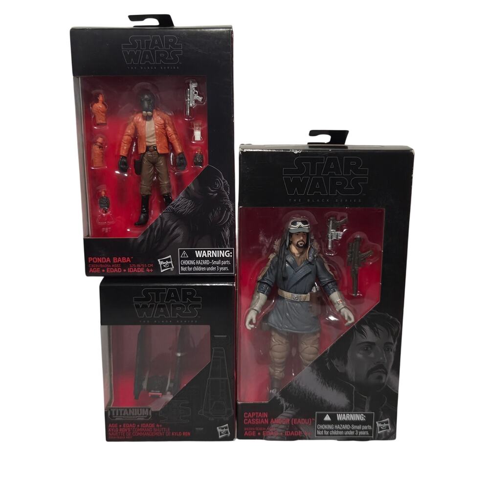 Star Wars The Black Series Lot Of 3 Featuring Captain Cassain & Ponda Baba New